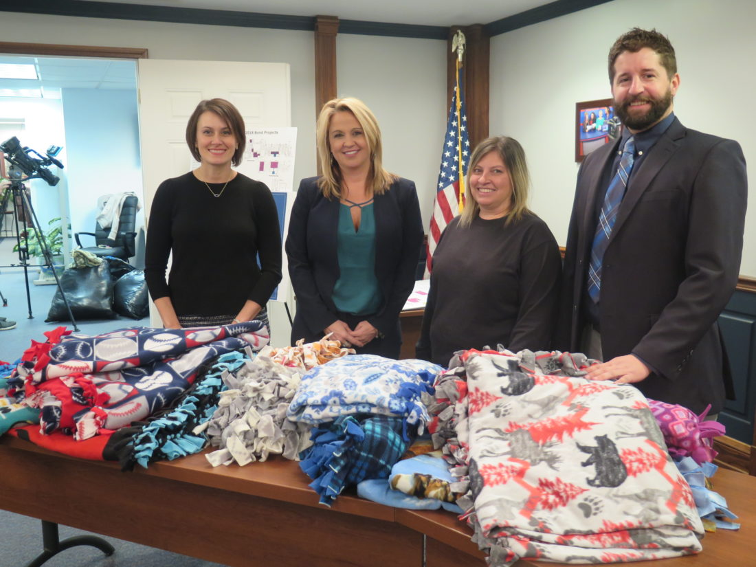 Joann Fabrics Employees Donate 174 Blankets for Students in Ohio County